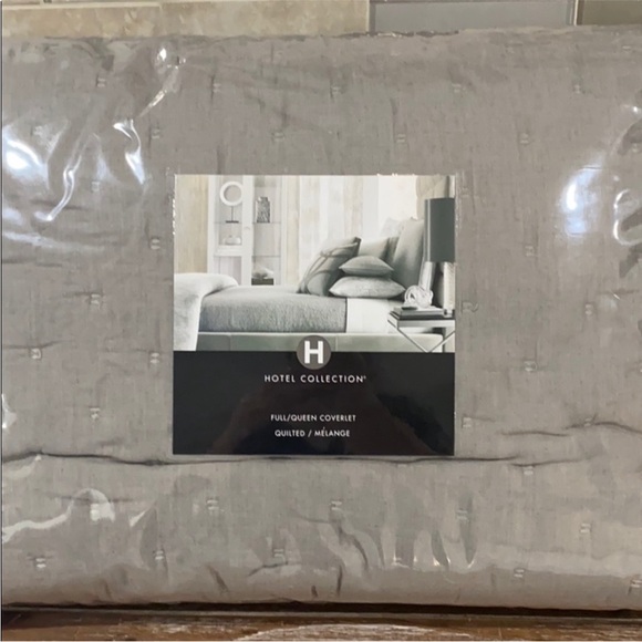 Like New Hotel Collection Eclipse Quilted Coverlet Blanket Bedspread Full Queen - Picture 7 of 17
